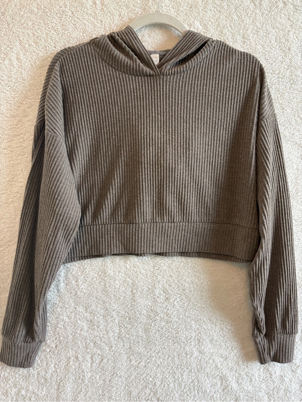 Alo Yoga Women’s Muse Ribbed Cropped Hoodie Size XS